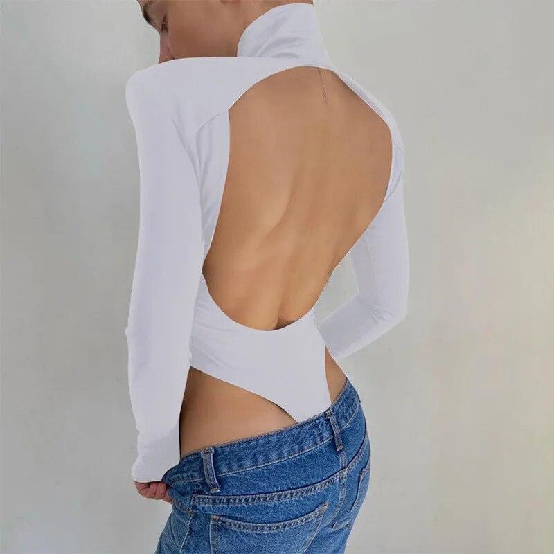 Eleanor - Body z golfem i odkrytymi plecami