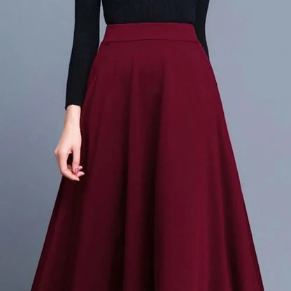 Hattie - Bordowa spódnica maxi