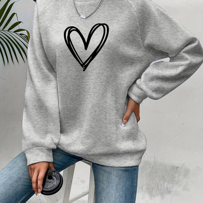 Darcy - Damska Sweter Codzienny | Motyw Serca