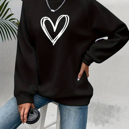 Darcy - Damska Sweter Codzienny | Motyw Serca