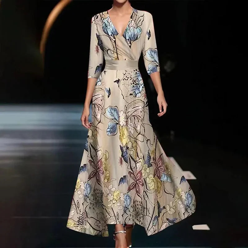 Aurelia - Damska Sukienka w Kwiaty | Maxi