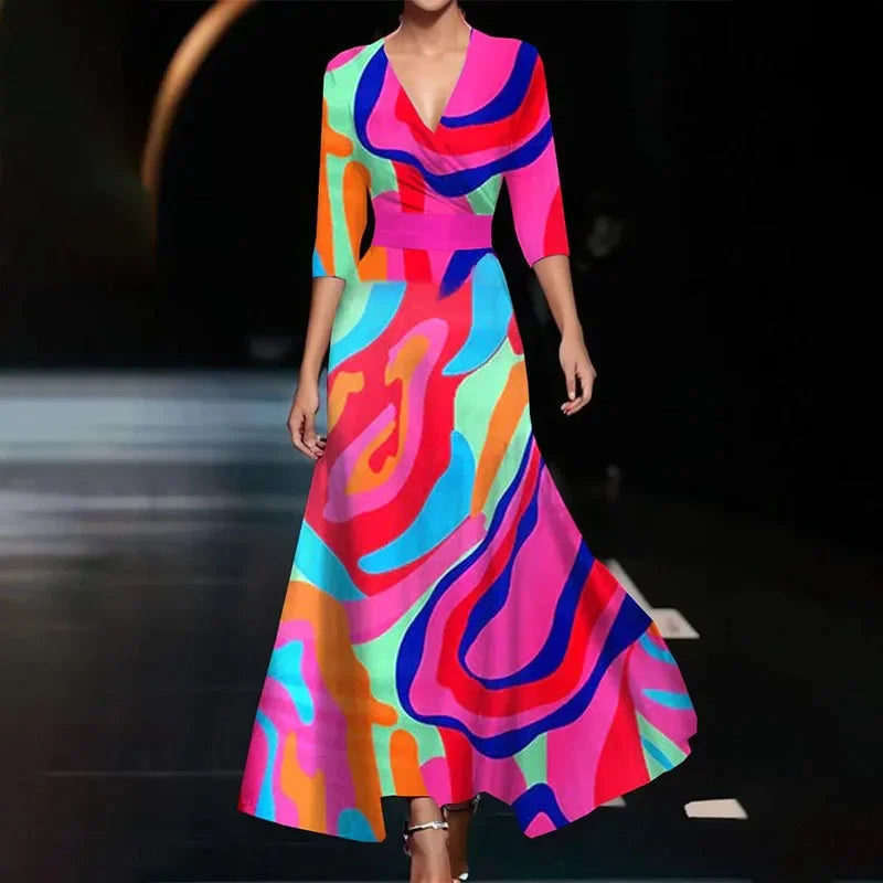 Aurelia - Damska Sukienka w Kwiaty | Maxi