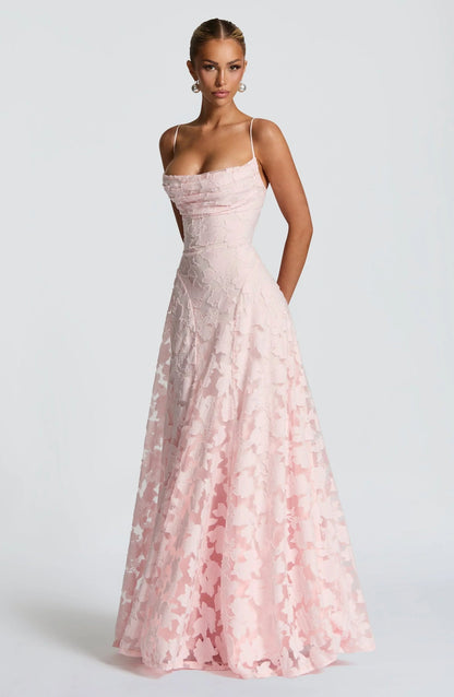 Lilly | damska suknia wieczorowa o kroju litery A, w stylu maxi
