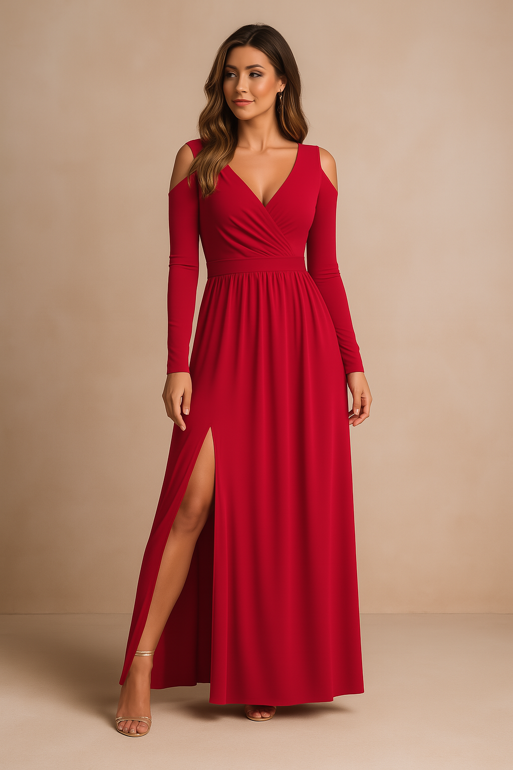 Elora | Stylowa i elegancka sukienka maxi z miękkim fasonem