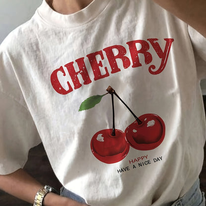 Averiella - Damska Koszulka z Nadrukiem Wisienek "Cherry"