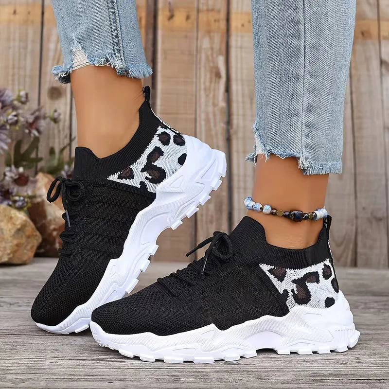 Mallory | sneakersy damskie niskie w panterkę, stylowe i casualowe obuwie