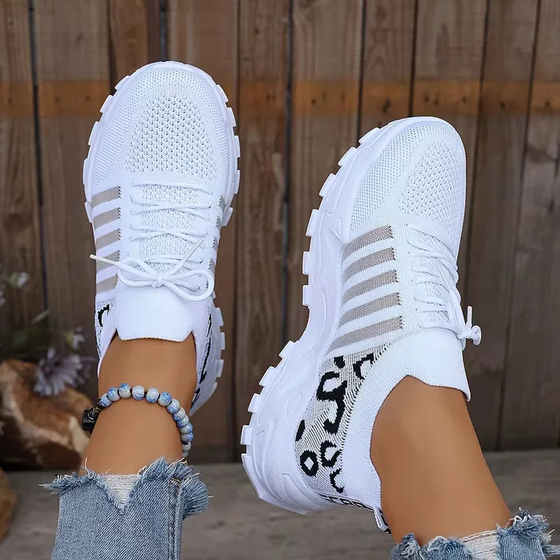Mallory | sneakersy damskie niskie w panterkę, stylowe i casualowe obuwie