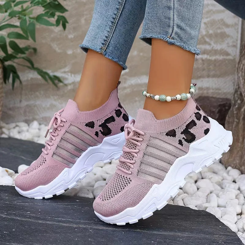 Mallory | sneakersy damskie niskie w panterkę, stylowe i casualowe obuwie