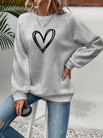 Darcy - Damska Sweter Codzienny | Motyw Serca