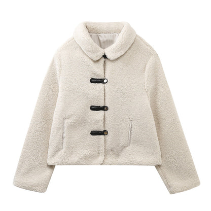 Peggy – Elegancka, modna, krótka kurtka damska typu teddy