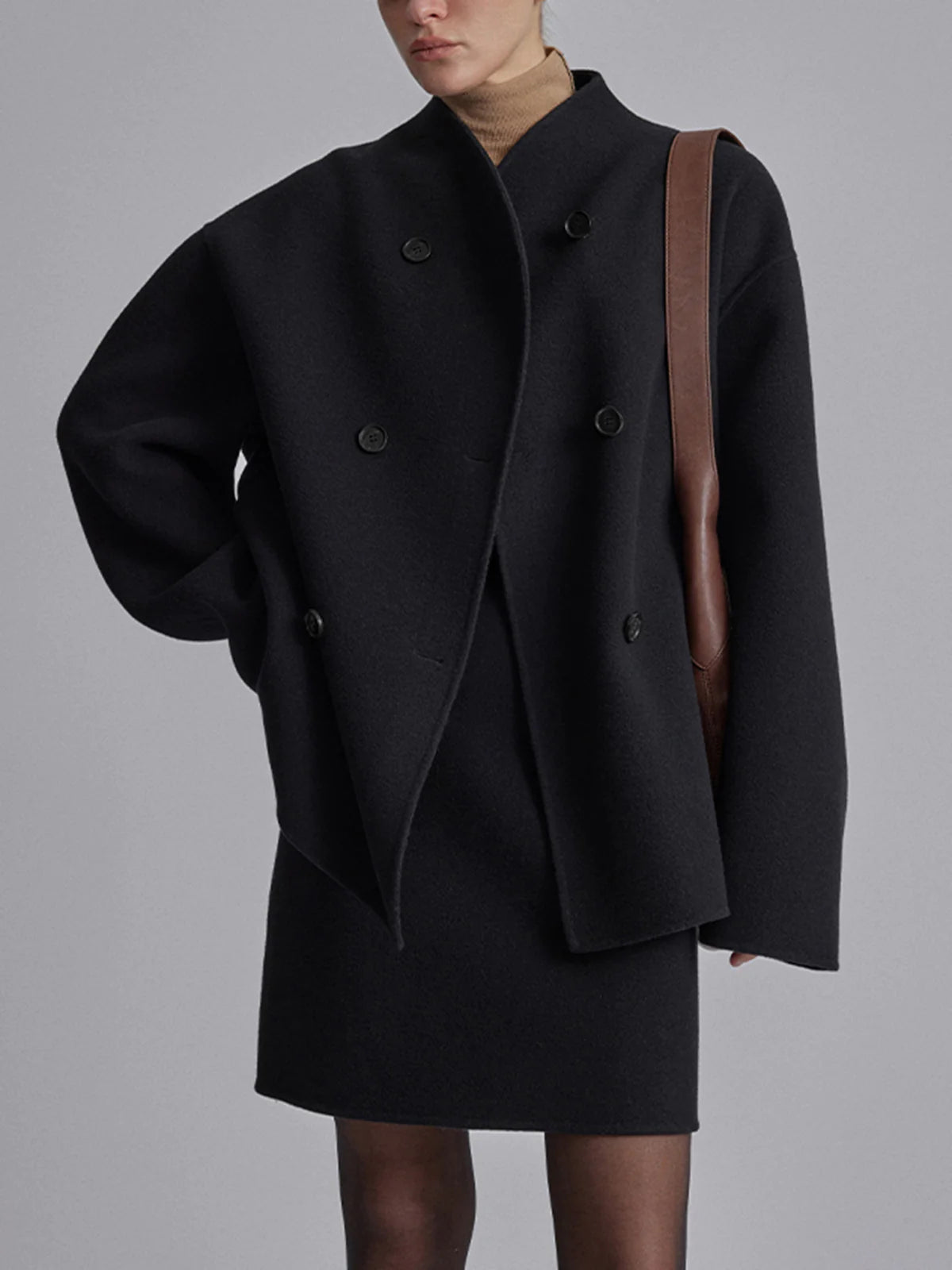 Bailey | Oversized damski płaszcz koszulowy