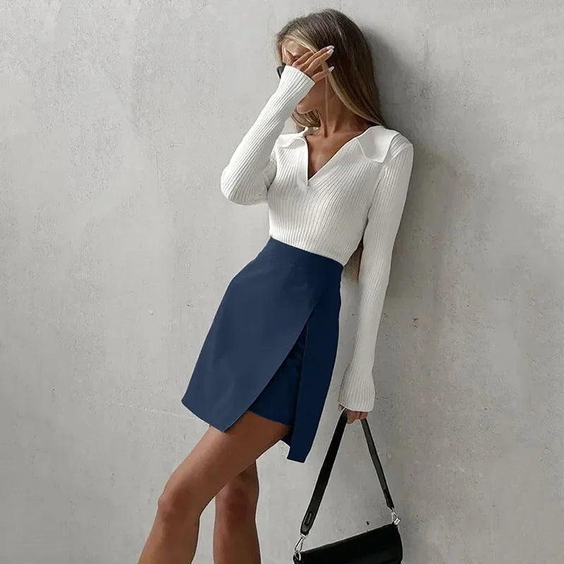 Erin - Elegancka spódnica z zakładką