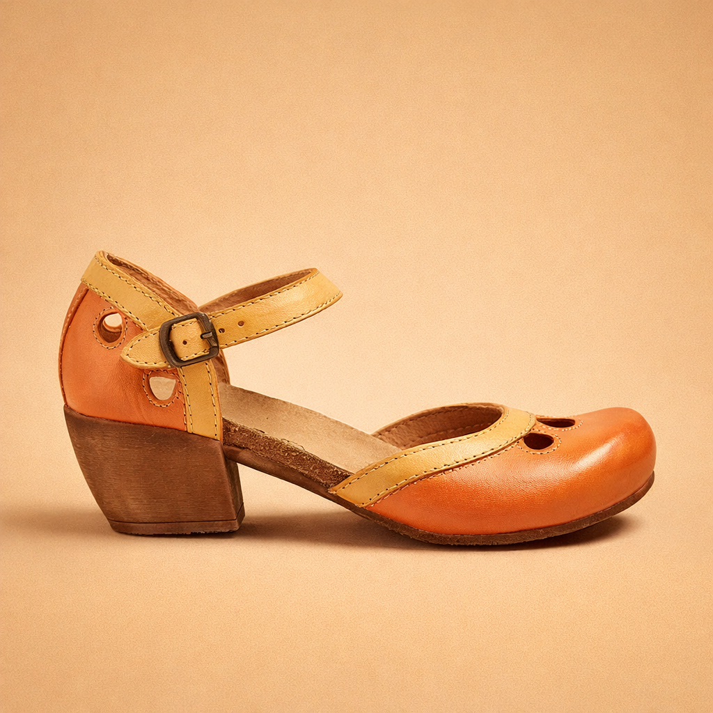 Naila | eleganckie sandały damskie w stylu vintage, letnie obuwie na obcasie
