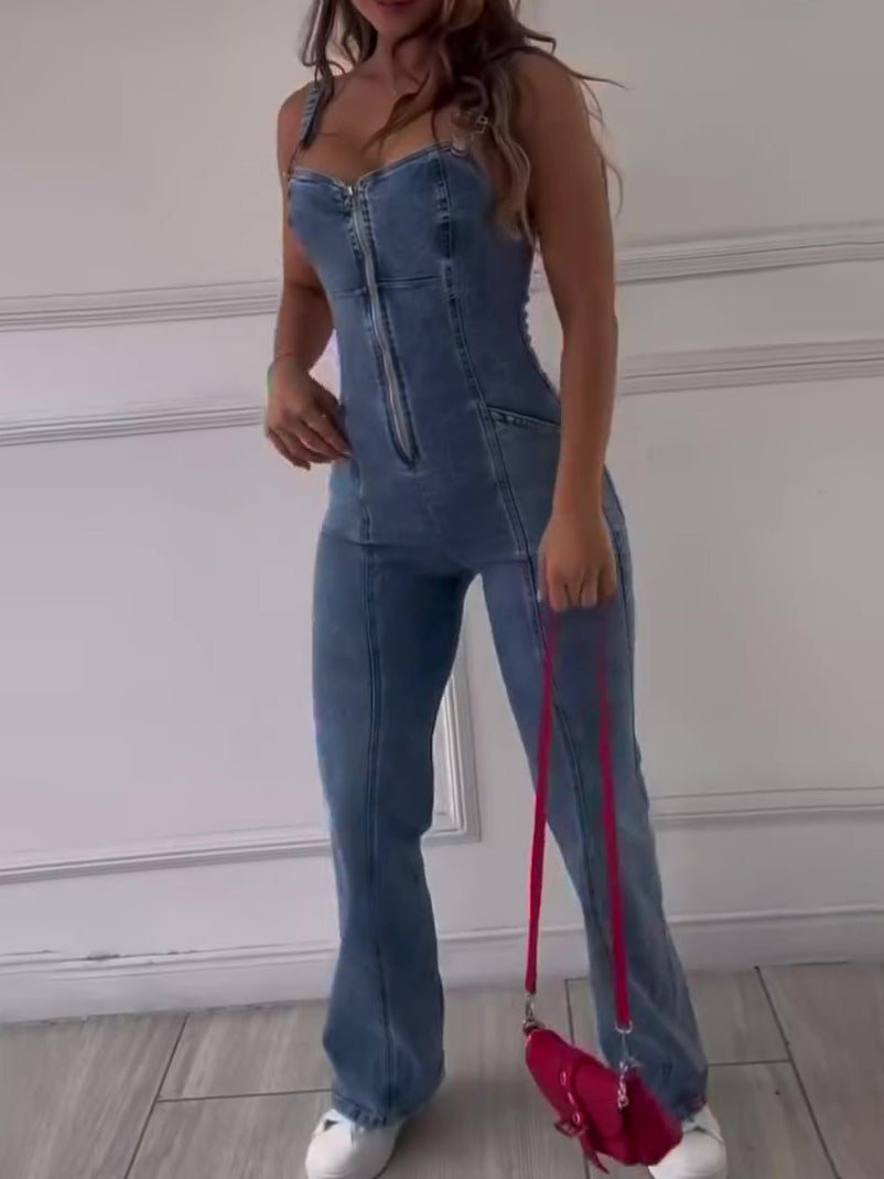 Rita | Stylowy damski kombinezon jeansowy, casualowy i modny fason