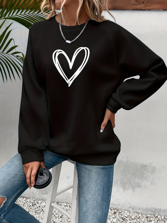 Darcy - Damska Sweter Codzienny | Motyw Serca