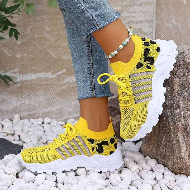 Mallory | sneakersy damskie niskie w panterkę, stylowe i casualowe obuwie