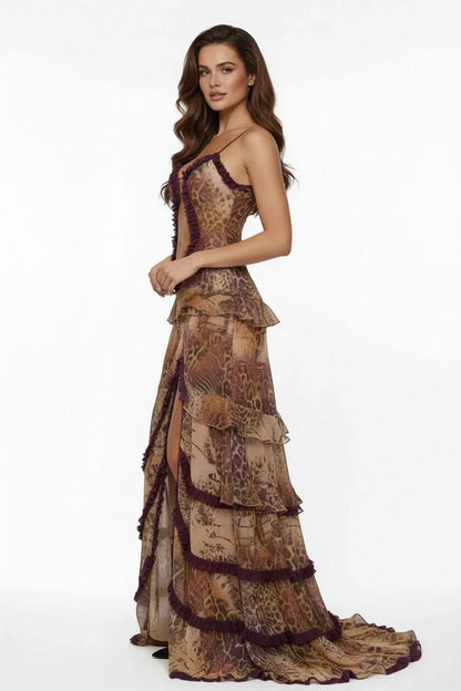 January | Sukienka damska maxi elegancka z rozcięciem