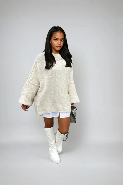 Luvira | Oversize’owy damski sweter z miękkiej dzianiny