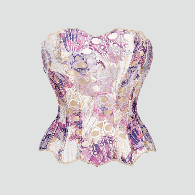 Margaretta | Top bustier damski koronkowy bez ramiączek w eleganckim stylu