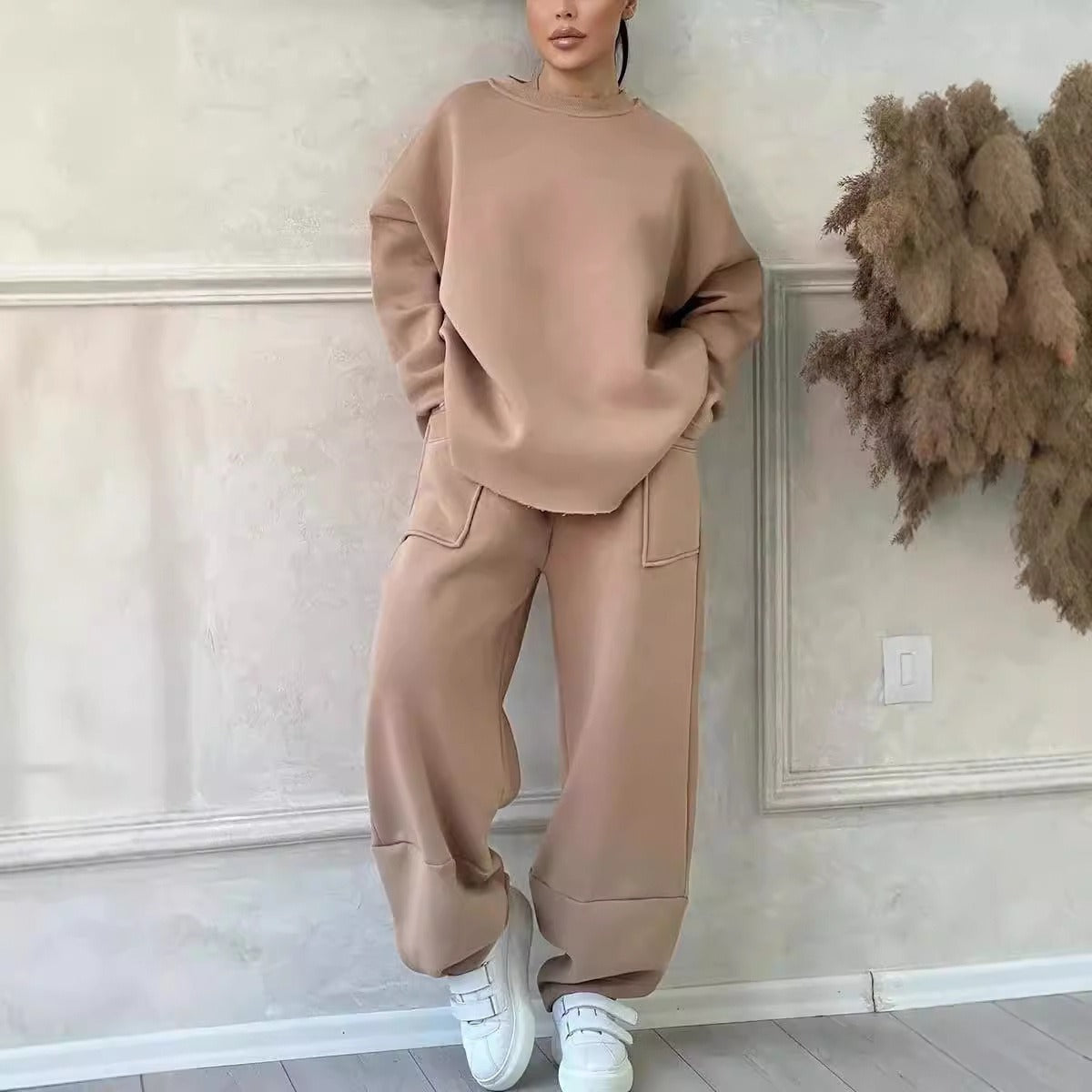Eleanor | Oversize’owy damski zestaw dresowy