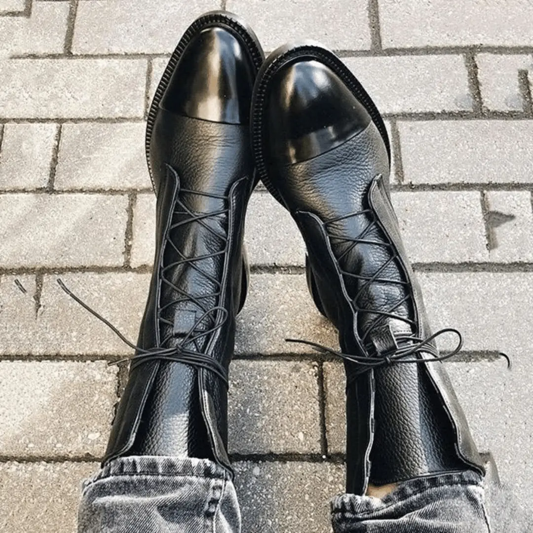 Maja | Damskie botki z premium imitacji skóry