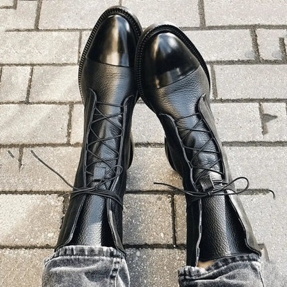 Maja | Damskie botki z premium imitacji skóry