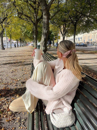 Nicole – wygodny damski sweter z dzianiny – miękki i stylowy