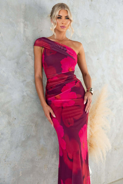 Roberta | Sukienka maxi damska z rozcięciem w eleganckim stylu wieczorowym