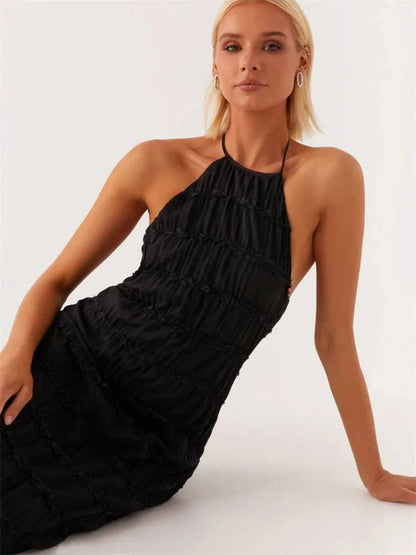 Charlyne | Elegancka damska sukienka maxi typu halter, nowoczesny i kobiecy fason na wyjątkowe okazje
