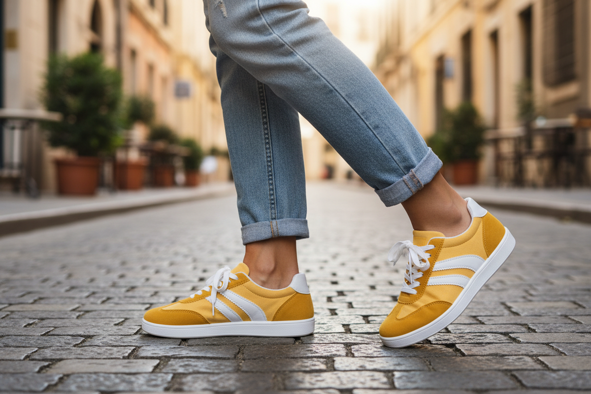 Venetia | sneakersy damskie sportowe z kontrastowymi paskami