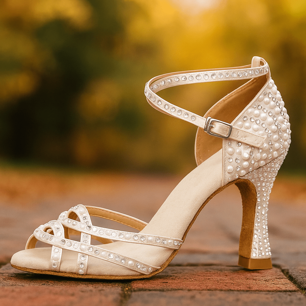Millie - Personalizowane Satynowe Buty Taneczne na Obcasie