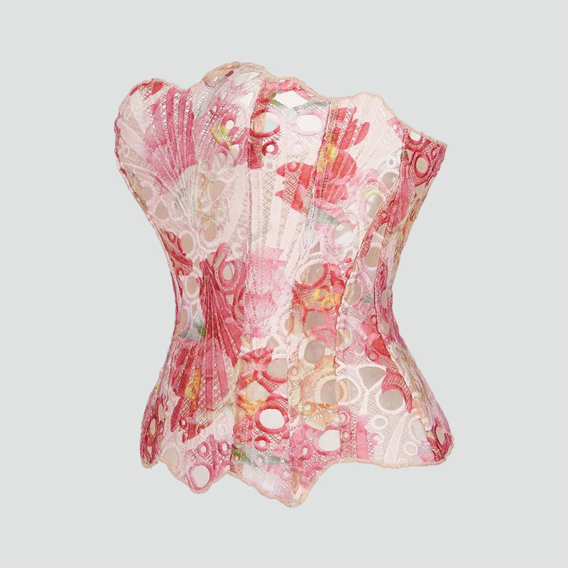 Margaretta | Top bustier damski koronkowy bez ramiączek w eleganckim stylu