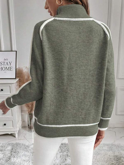 Liwia - Golf Damski z Wysokim Kołnierzem | Elegancki i Ciepły Sweter na Zimowe Dni