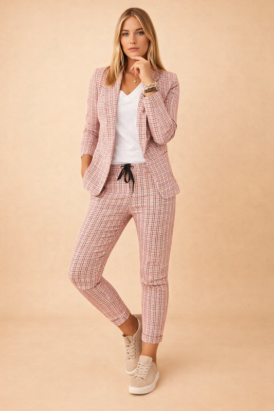 Wanda | Damski komplet casualowy z marynarką i spodniami, stylowy dwuczęściowy