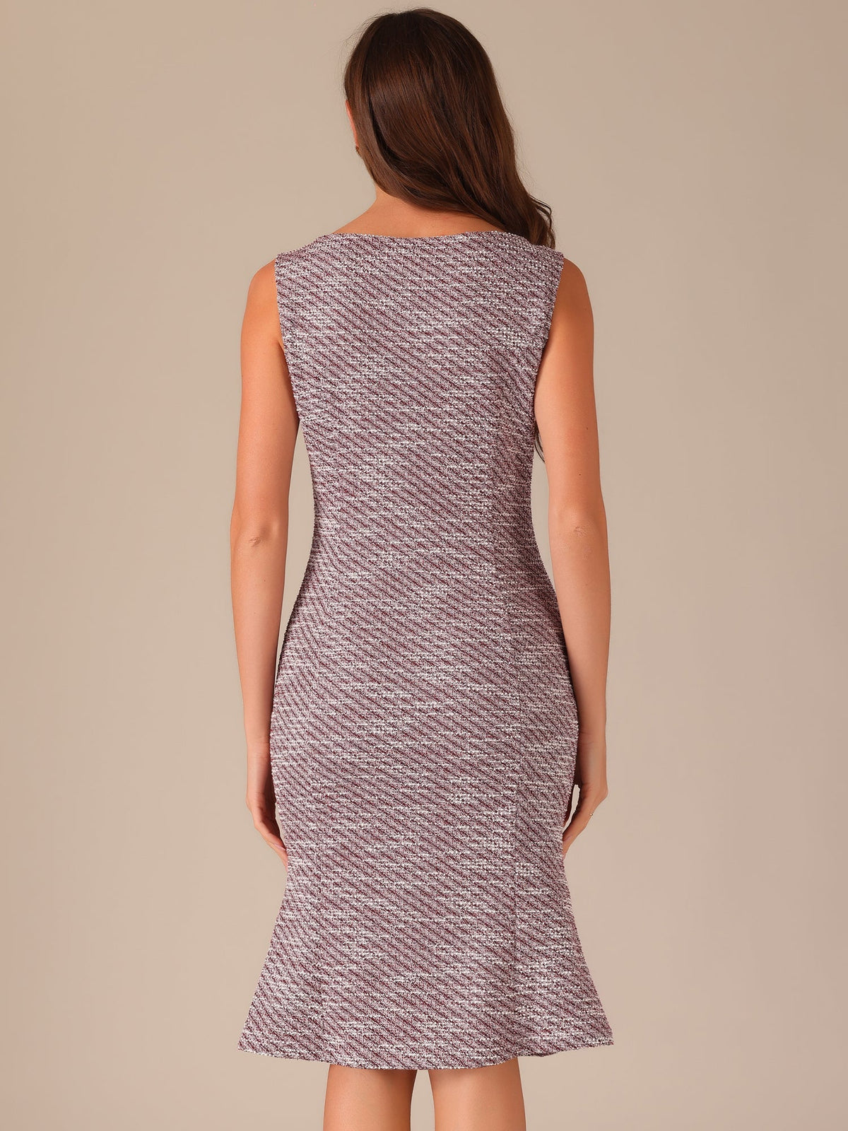 Callie | Sukienka damska midi w kratę bez rękawów, elegancka wieczorowa