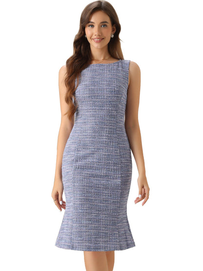 Callie | Sukienka damska midi w kratę bez rękawów, elegancka wieczorowa