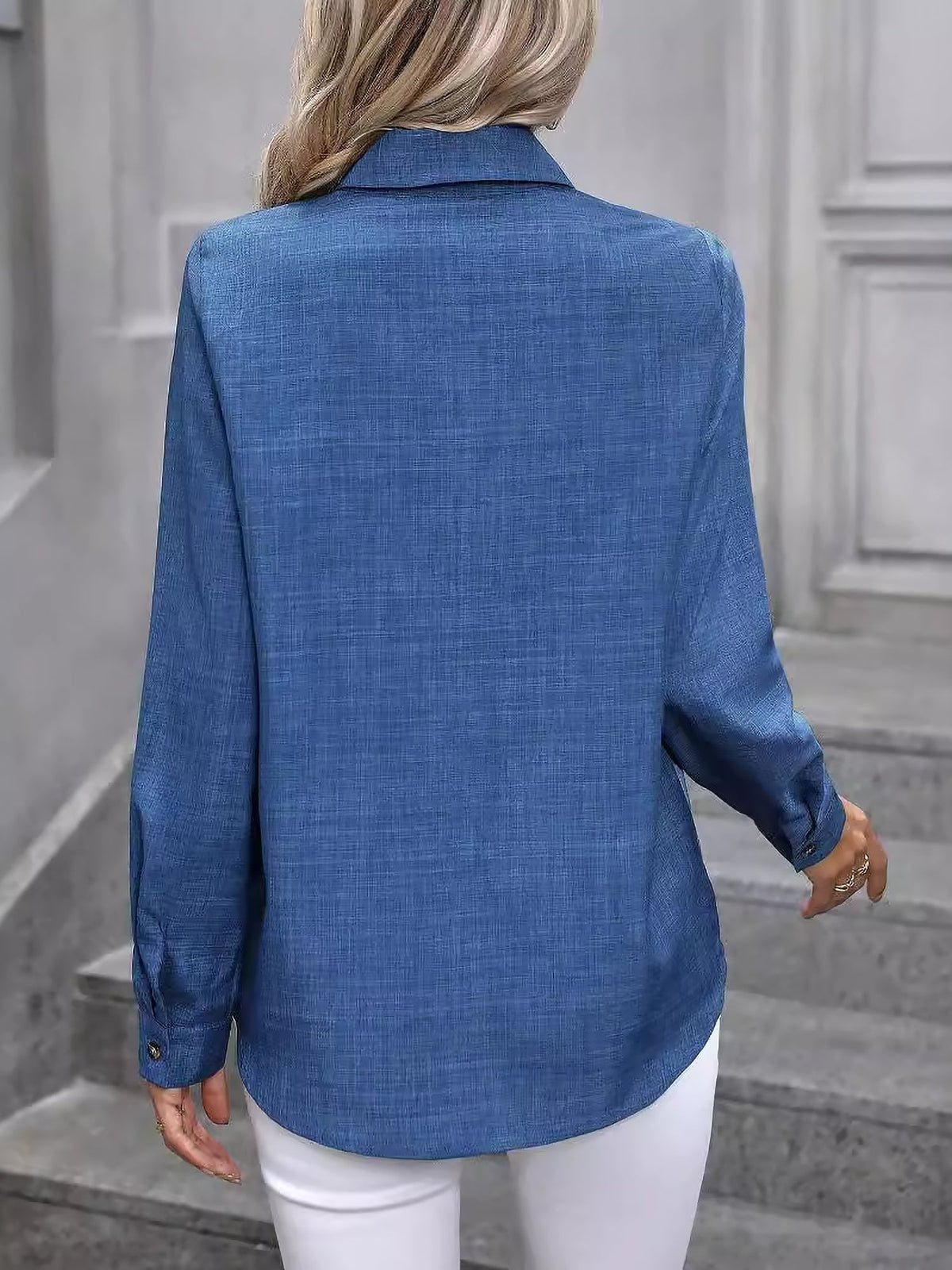 Dalilah | Koszula damska z kołnierzykiem i długim rękawem, elegancka bluzka