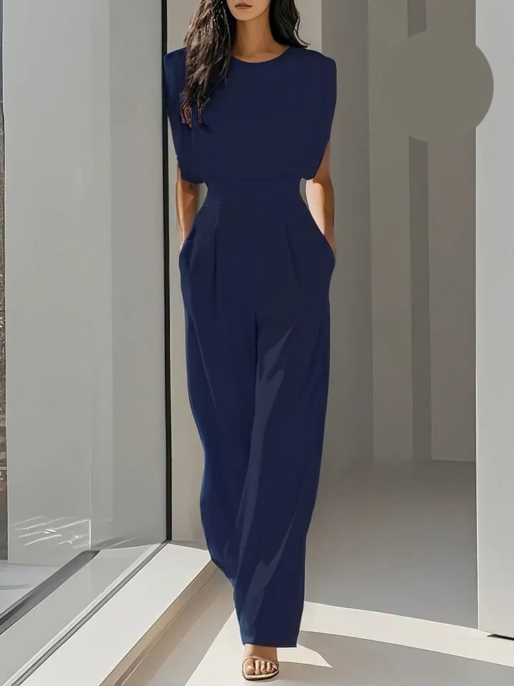 Aisha | Elegancki kombinezon damski z wysokim stanem bez rękawów