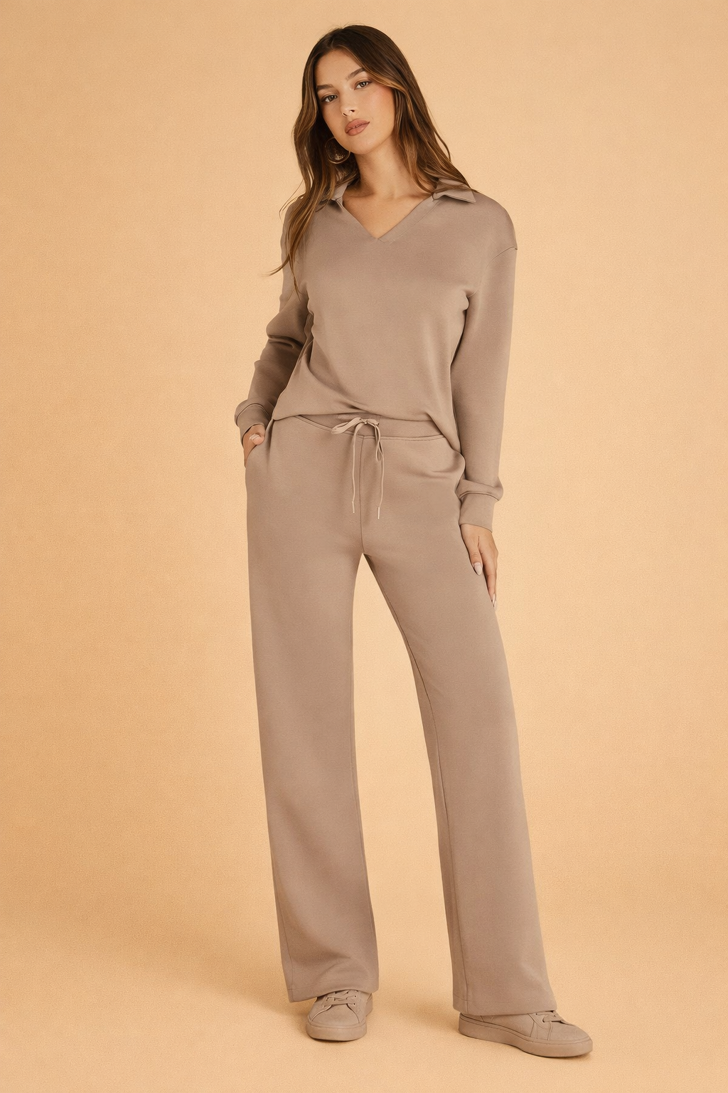 Lacey | Damski komplet dwuczęściowy casualowy na co dzień, elegancki komfortowy krój