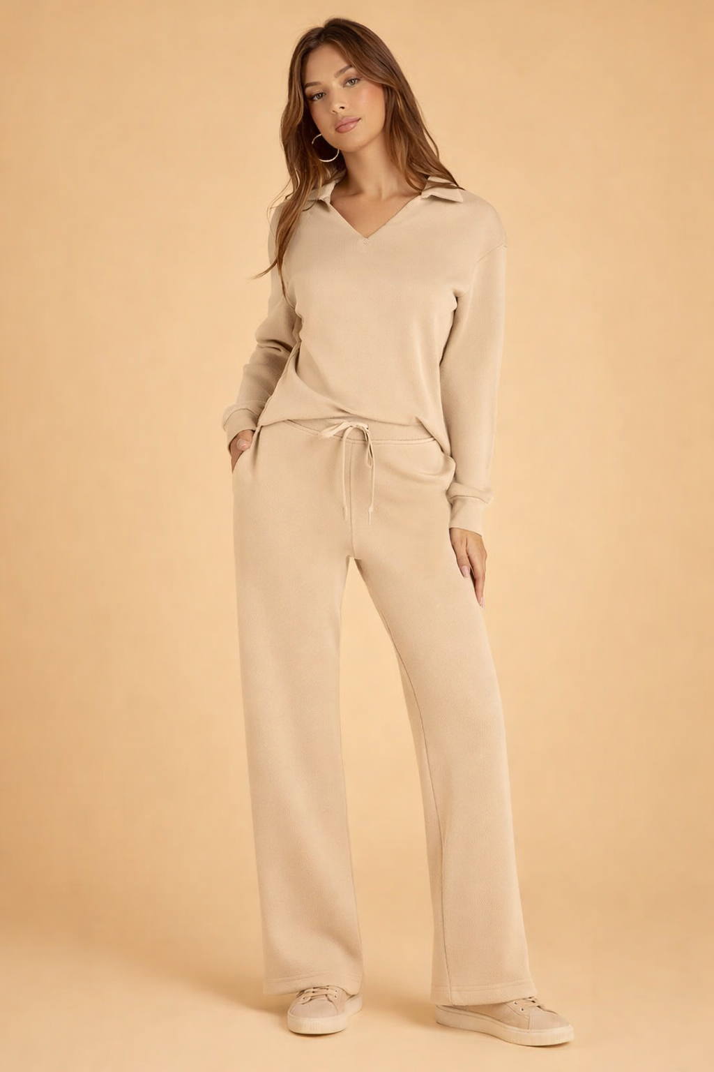 Lacey | Damski komplet dwuczęściowy casualowy na co dzień, elegancki komfortowy krój