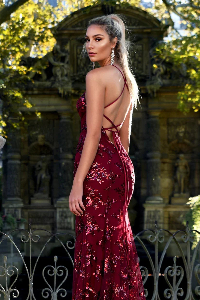 Elizabeth | Elegancka sukienka maxi damska z cekinami